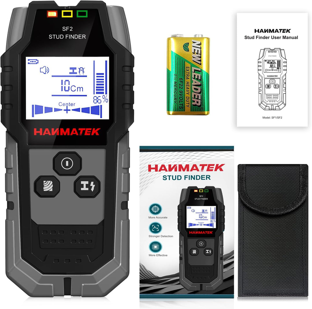 Leitungssucher Ortungsgerät HANMATEK SF2 Wand Scanner Detektor Multifunktional Stud Finder Holz/Eise