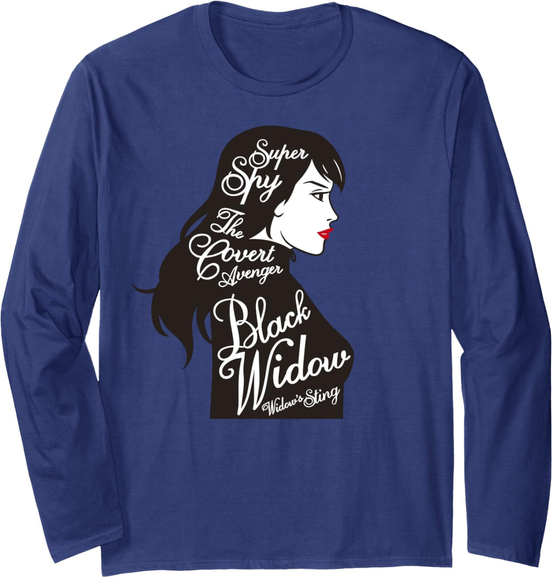 Marvel Black Widow Named Side Portrait Langarmshirt