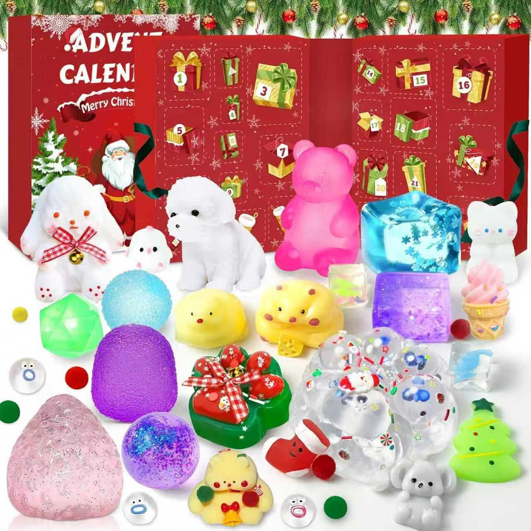 Adventskalender 2025, Fidget Toy Weihnachts Countdown Kalender, Fidget Advent Calendar mit 24 Pcs Üb