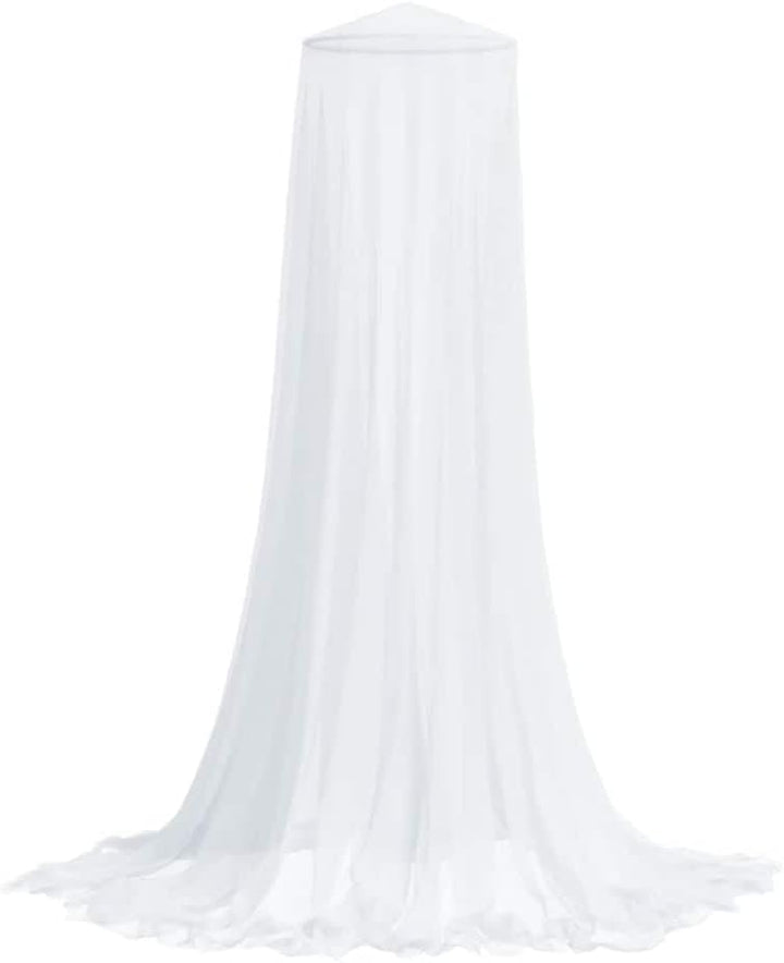 Moskitonetz für Bett 220 Mesh Weiss 56x56x220 cm langlebiges Polyester mit breitem Eingang für siche