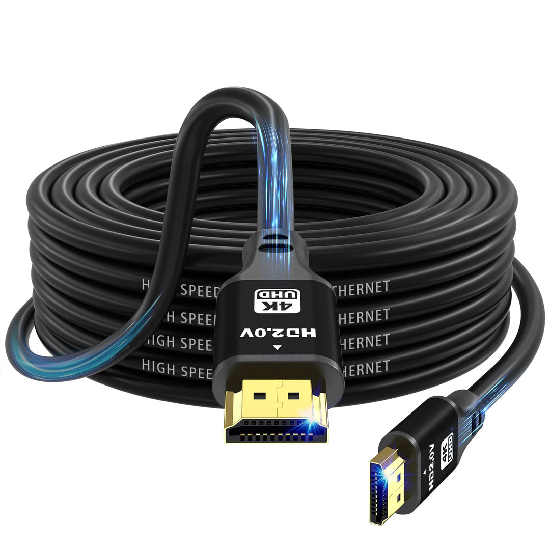 HDMI Kabel 15m (HDMI 2.0, 18 Gbit/s) 4K@60Hz Ultra High Speed Anschluss, kompatibel mit Blu-Ray,TV,
