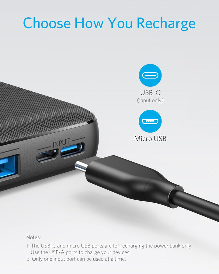 Anker 325 Powerbank, 20000mAh externer Akku PowerIQ Technologie USB-C Port, enorme Energiedichte, ko