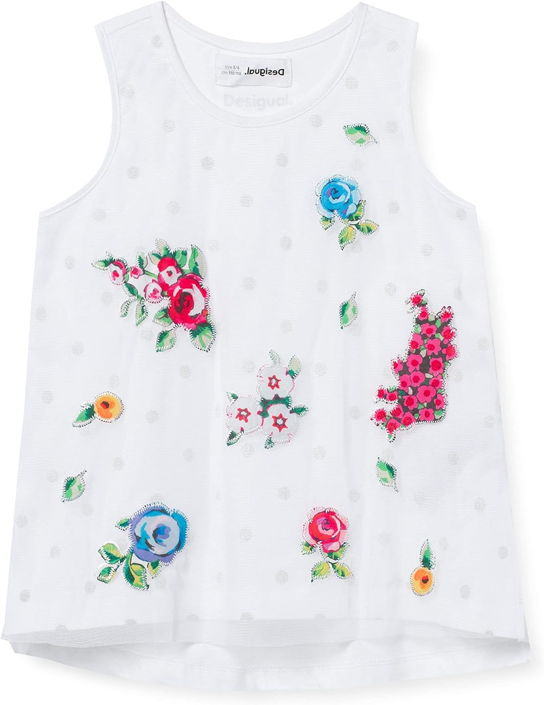 Desigual Girls TS_Munich T-Shirt, White, 3/4