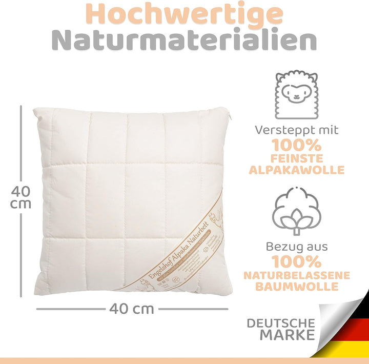 Engelshof Alpakakissen Farisa 40x40 cm Alpakavlies 40x40cm Füllung: Alpakavlies (weich), 40x40cm Fül