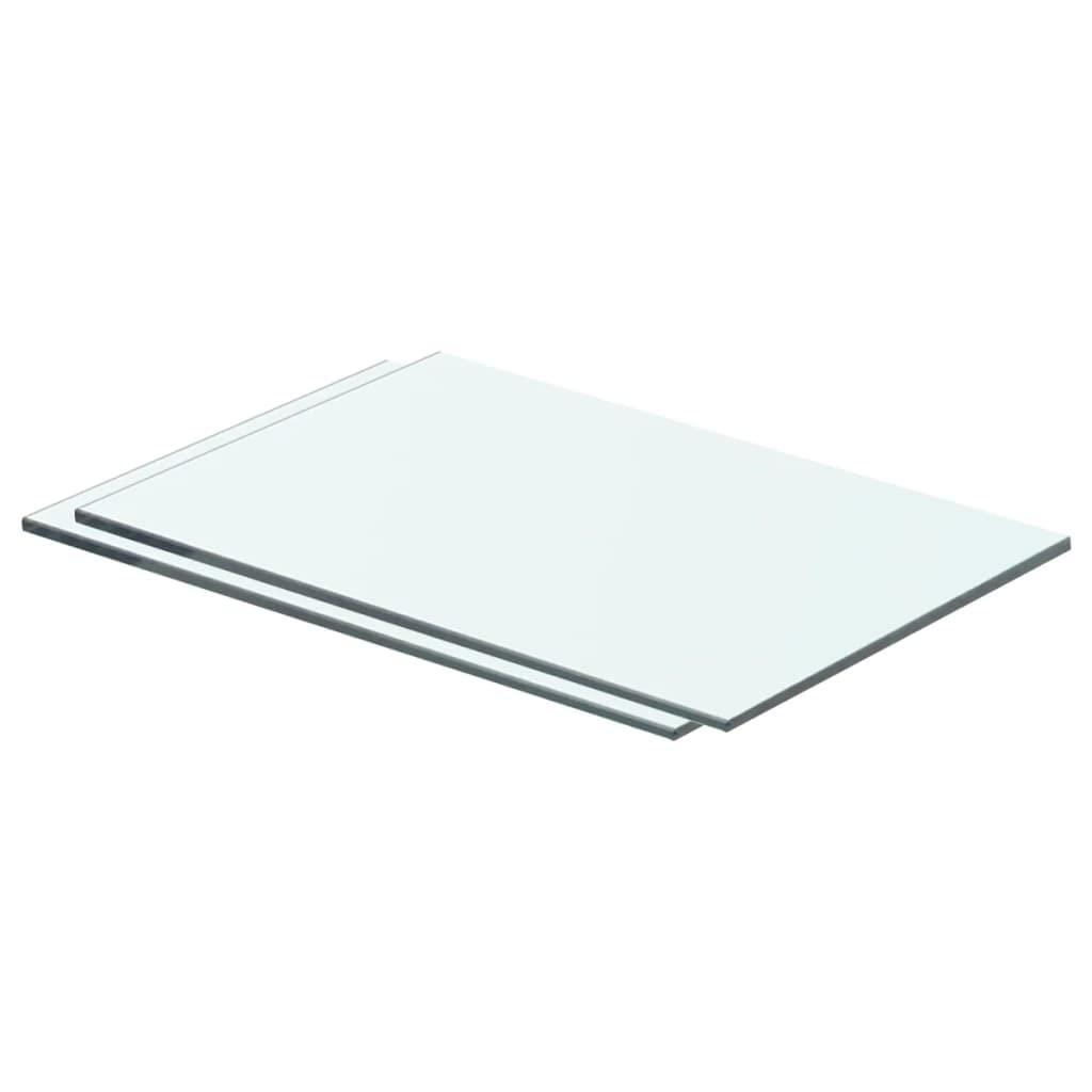 FIRBNUS 2 STK. Hängeregal 40x20x0,8 cm Glasregalboden Schwebend Bad Regal Glas Schwebend für Wohnzim