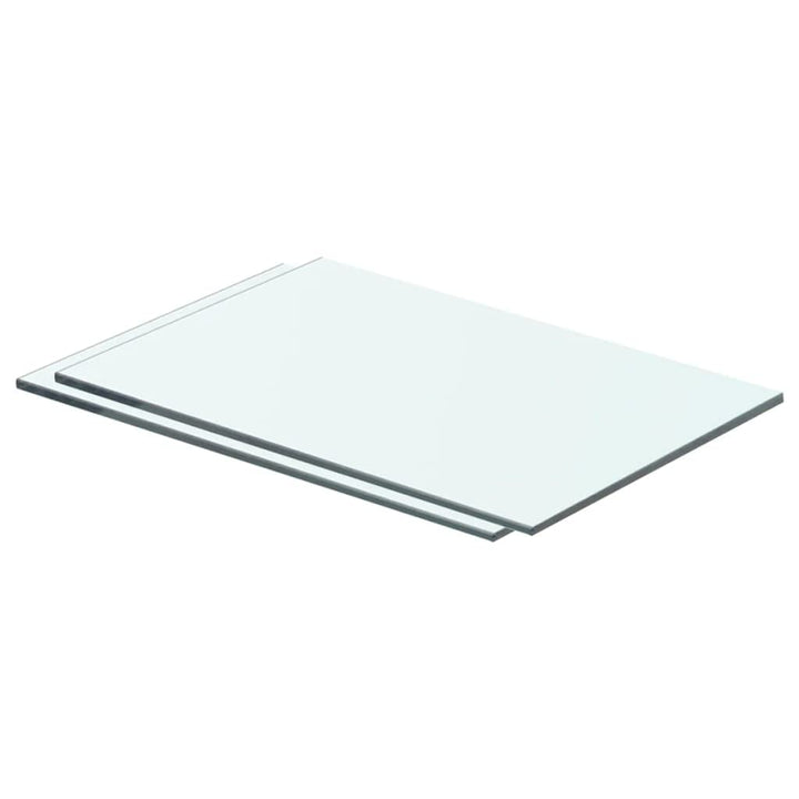 FIRBNUS 2 STK. Hängeregal 40x20x0,8 cm Glasregalboden Schwebend Bad Regal Glas Schwebend für Wohnzim