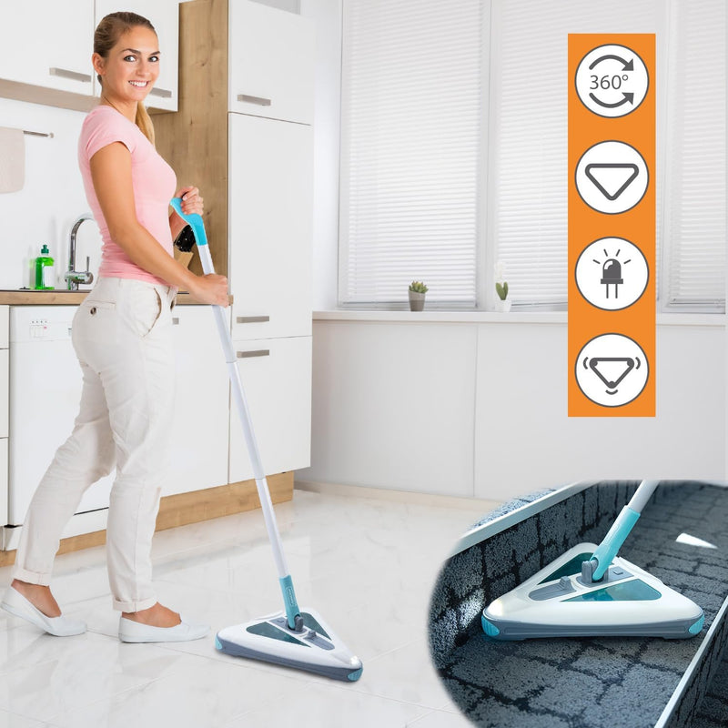 Livington Deeper Sweeper - kabelloser Akku Bodenreiniger mit 4 rotierenden Bürsten - Triangle-Design