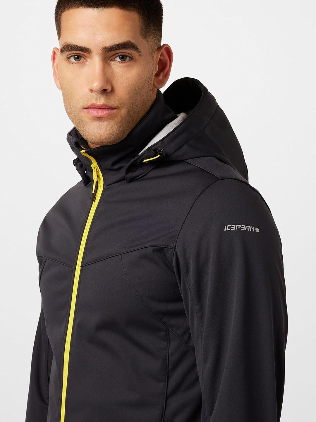 ICEPEAK Herren Outdoorjacke 48 anthrazit/neongelb, 50