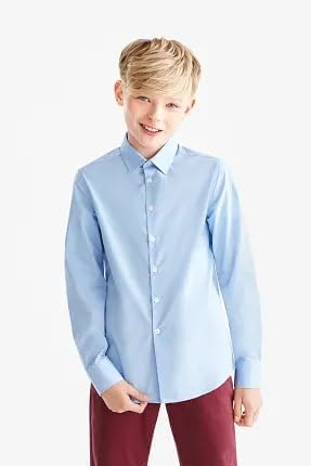 G.O.L. Jungen Hemd mit Kentkragen, Einfarbig 164 Blau (Skyblue 11), 164 Blau (Skyblue 11)