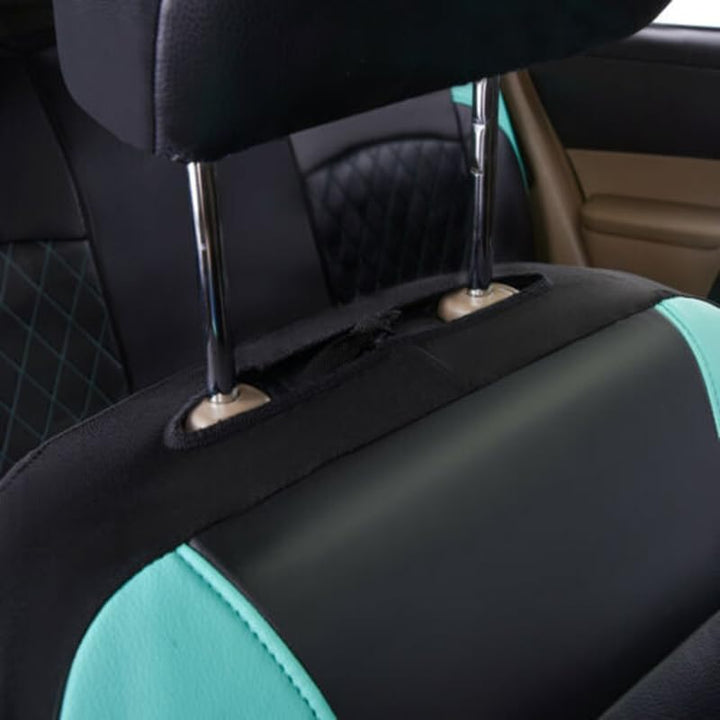 VOIV 9PCS Auto Sitzbezüge Sets für Ford Ecosport 2013 2014 2015 2016 2017 2018 2019-2023, Leder Wass