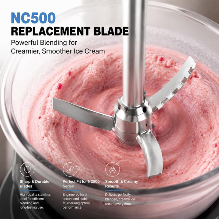 Ersatz Eismaschine Klingen für Ninja Creami NC500 Serie, Edelstahl Eismaschine Messer, Paddel Klinge