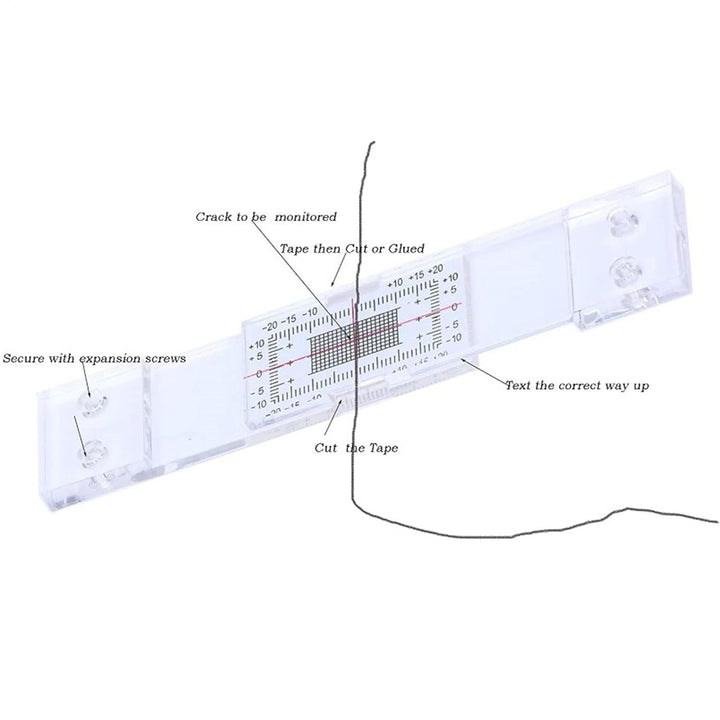 10 Stück Rissmonitor | Gutachter Ausrüstung | Rissmessgerät Monitor | Gebäudewand Standard Rissmonit
