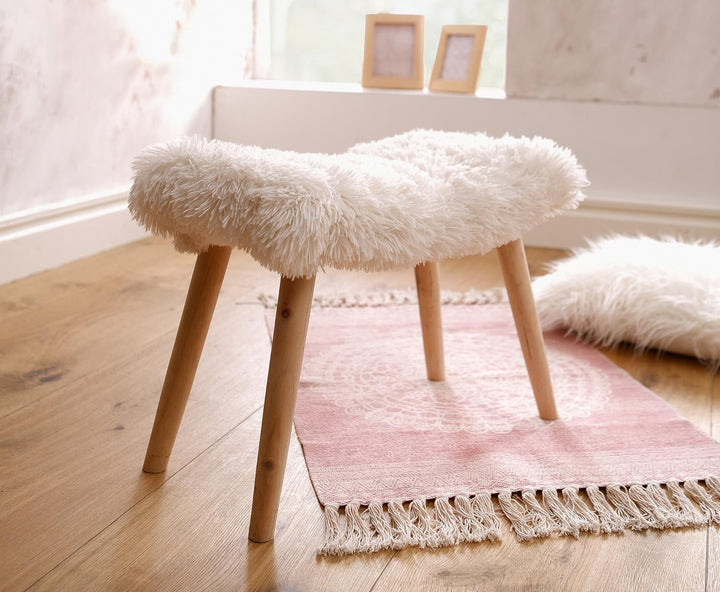 FRANK FLECHTWAREN Hocker Kuschelfell