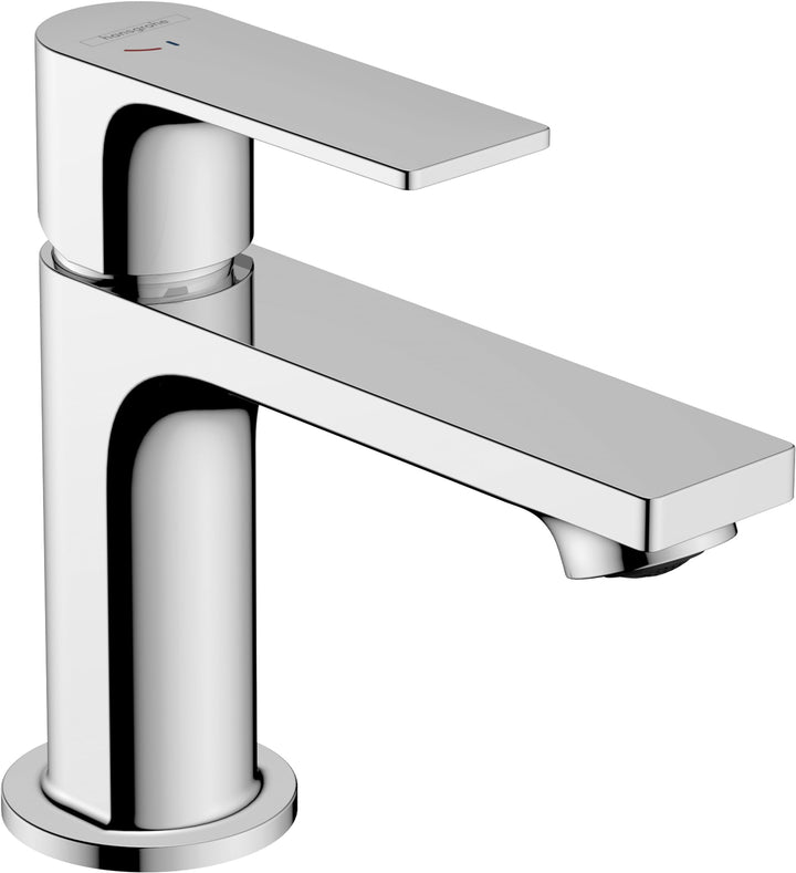 hansgrohe Rebris E - Waschtischarmatur mit Zugstangen-Ablauf, energiesparend (CoolStart), Wasserhahn