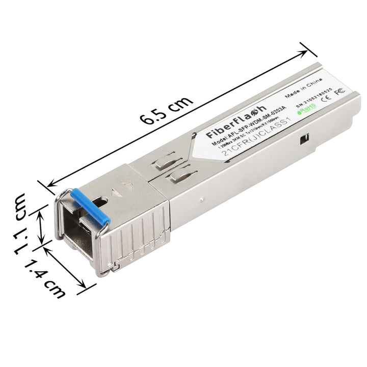 CERRXIAN 1.25G Single Mode BIDI SFP SC Modul Glasfaser-Transceiver, SFP-WDM-SM, 3KM SC Tx1550nm/Rx13