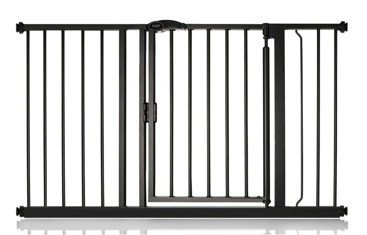 Bettacare Automatisch Schliessendes Treppengitter, 125.4cm - 132.4cm, Mattschwarz, Druckmontage-Sich