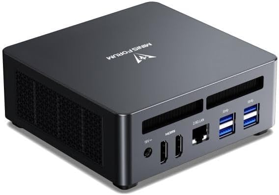 MINIS FORUM UM790 Pro Mini PC, AMD Ryzen 9 7940HS bis zu 5,2 GHz, 32 GB DDR5 RAM, 1 TB PCIe 4.0 SSD,