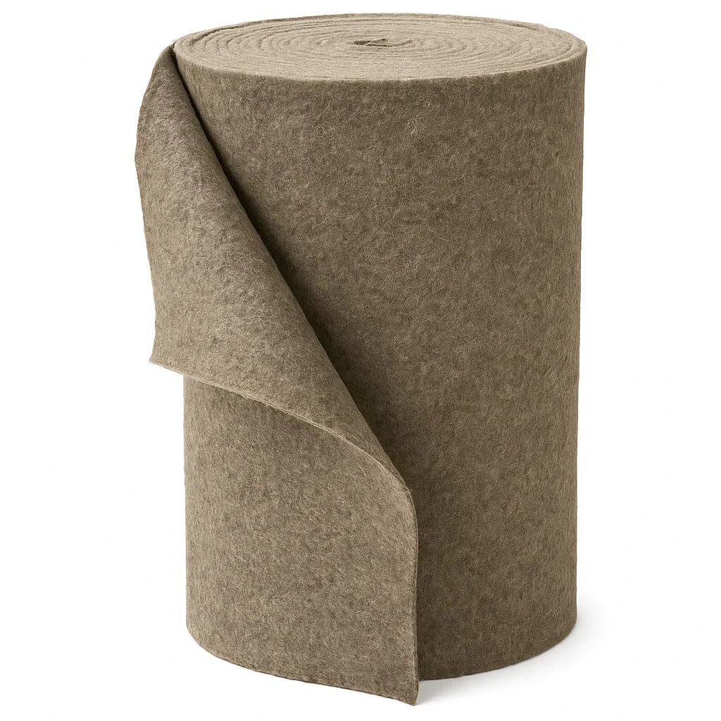 Florade Hanfmatte 0,65 × 10 m | Nagerteppich aus 100% Naturhanf | Kleintier-Einstreu für Käfig & Sta