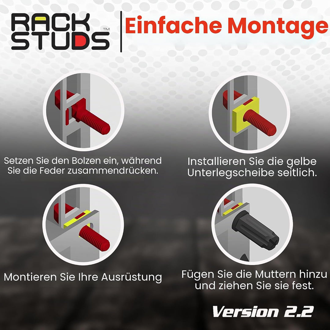 Rackstuds R20 Serie II Rackmontageschrauben – Server-Rack-Schrauben und Käfigmuttern-Ersatz für 19"