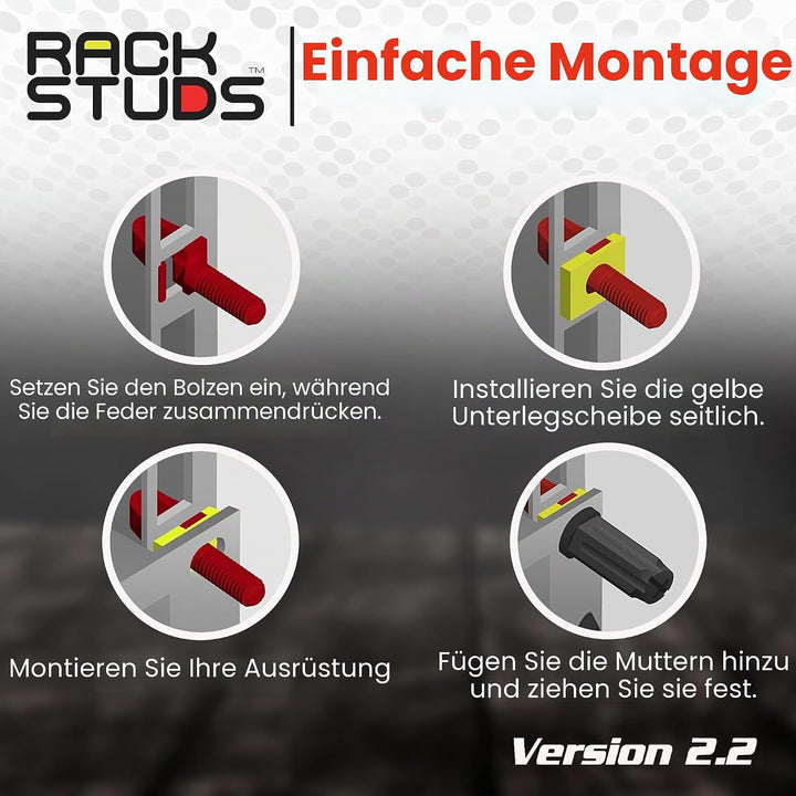 Rackstuds R20 Serie II Rackmontageschrauben – Server-Rack-Schrauben und Käfigmuttern-Ersatz für 19"