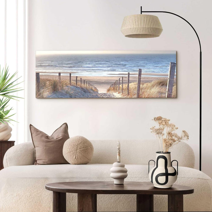 REINDERS Dünenweg Wandbild - MDF - 156 x 52 cm - Khaki