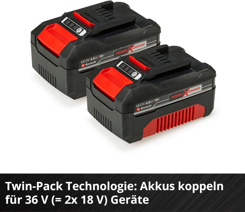 Einhell Akku PXC-Twinpack 4,0 Ah Power X-Change Volks.Akku (Li-Ion, 18 V, 2x 4,0 Ah, für alle PXC-Ge