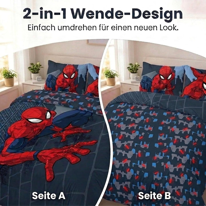 Jay Franco Marvel Spiderman City Streets Doppelbettgrösse mit Bettbezug 200x200cm + 2 Kissenbezügen