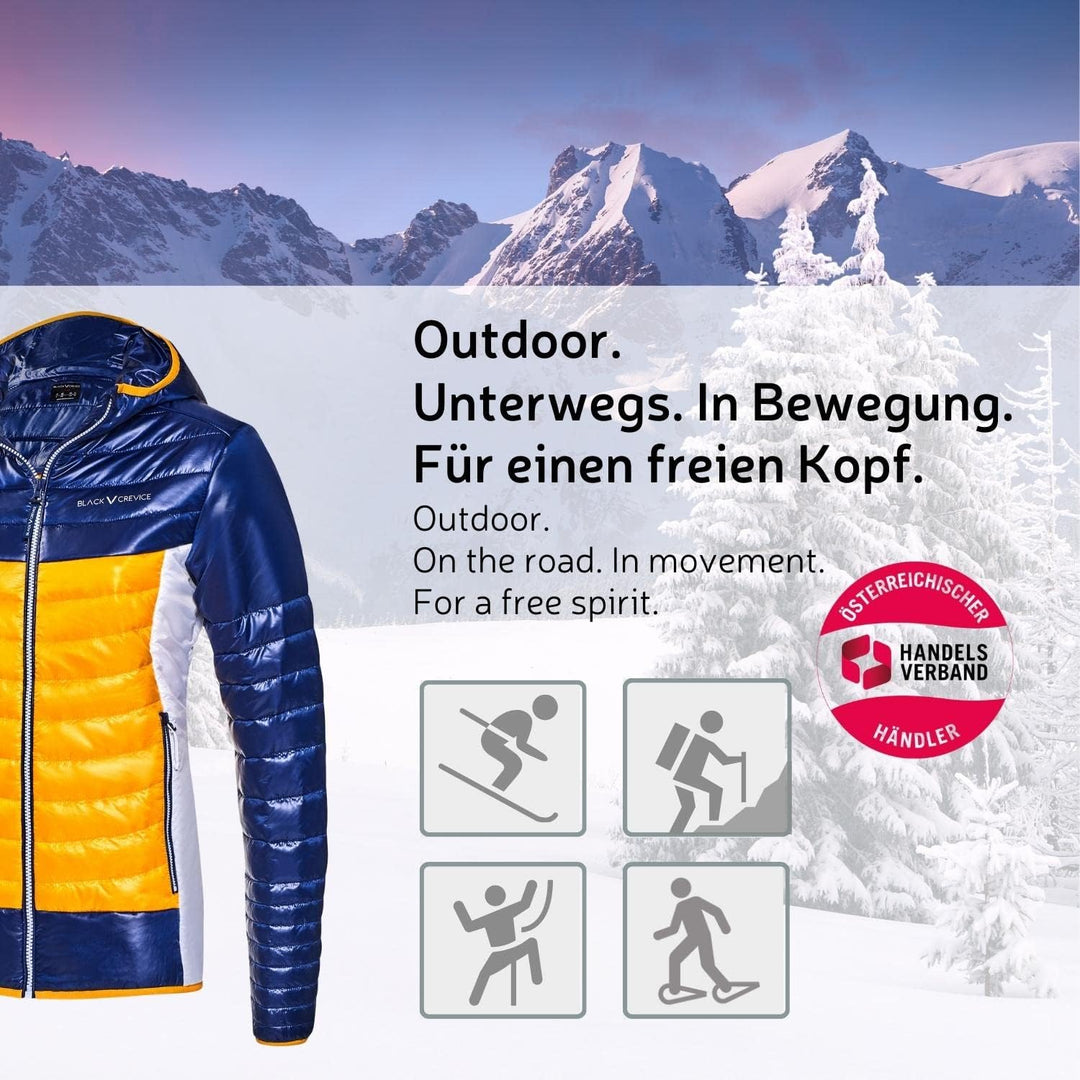 Black Crevice Damen Isolationsjacke I Atmungsaktive Damen Outdoor-Jacke I Hochwertige Damen-Funktion