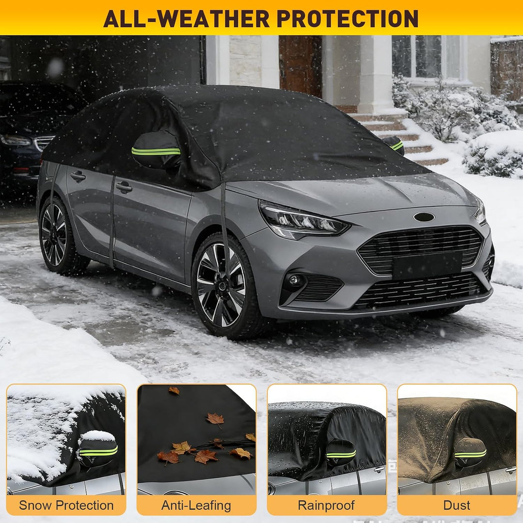 Halbe Autoabdeckung Ersatz Passend für Ford Focus Hatchback 1999-2025, Sonnenfest Hälfte Halbgarage,