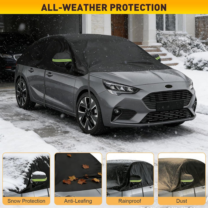 Halbe Autoabdeckung Ersatz Passend für Ford Focus Hatchback 1999-2025, Sonnenfest Hälfte Halbgarage,