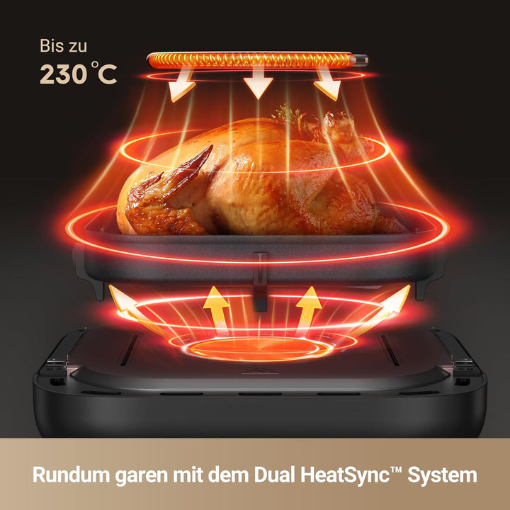 Dreame Mova AeroChef™ FD10 Pro Heissluftfritteuse, Schnelles Knuspriges Garen, ölfreie Fritteuse, 6L