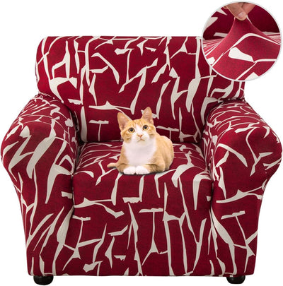 Jaotto Sofabezug 1 Sitzer Elastischer Stretch Spandex Sofa Überwürfe Sofahusse Antirutsch Waschbar S