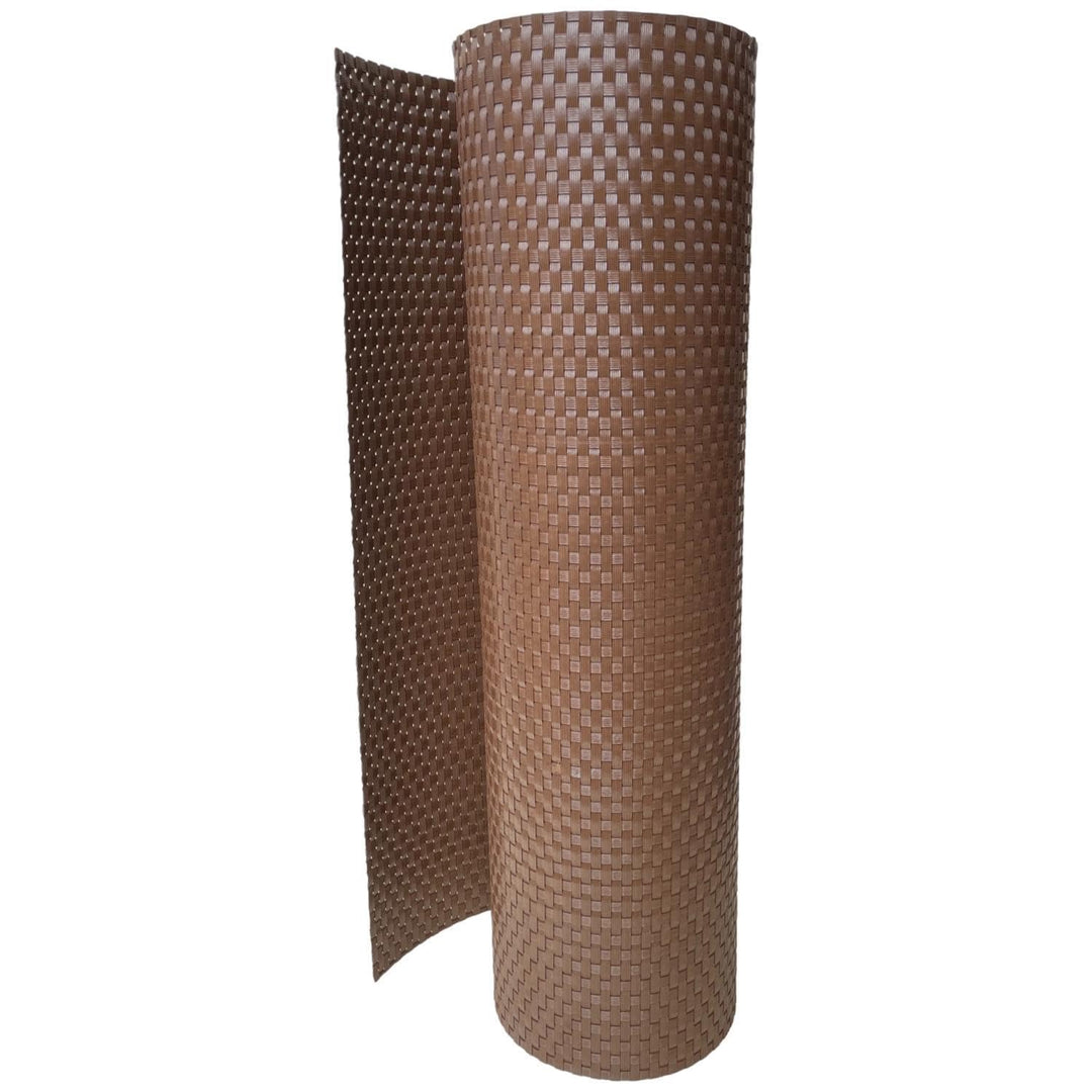 workingHOUSE Balkon Sichtschutz Meterware 90cm Hellbraun, Polyrattan | Meterware nach Bedarf zuschne