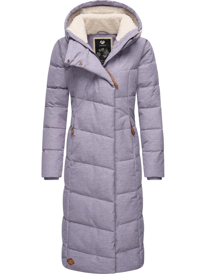 Ragwear Damen atmungsaktiver Wintermantel Warmer wasserdichter Steppmantel lang mit Kapuze Pavla Lon