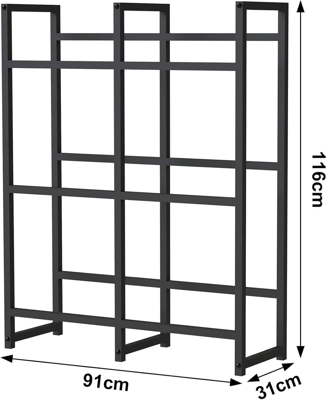 DanDiBo Getränkekistenregal 6 Kisten Schwarz Metall Stehend 96477 Getränkekistenhalter 91 cm Getränk