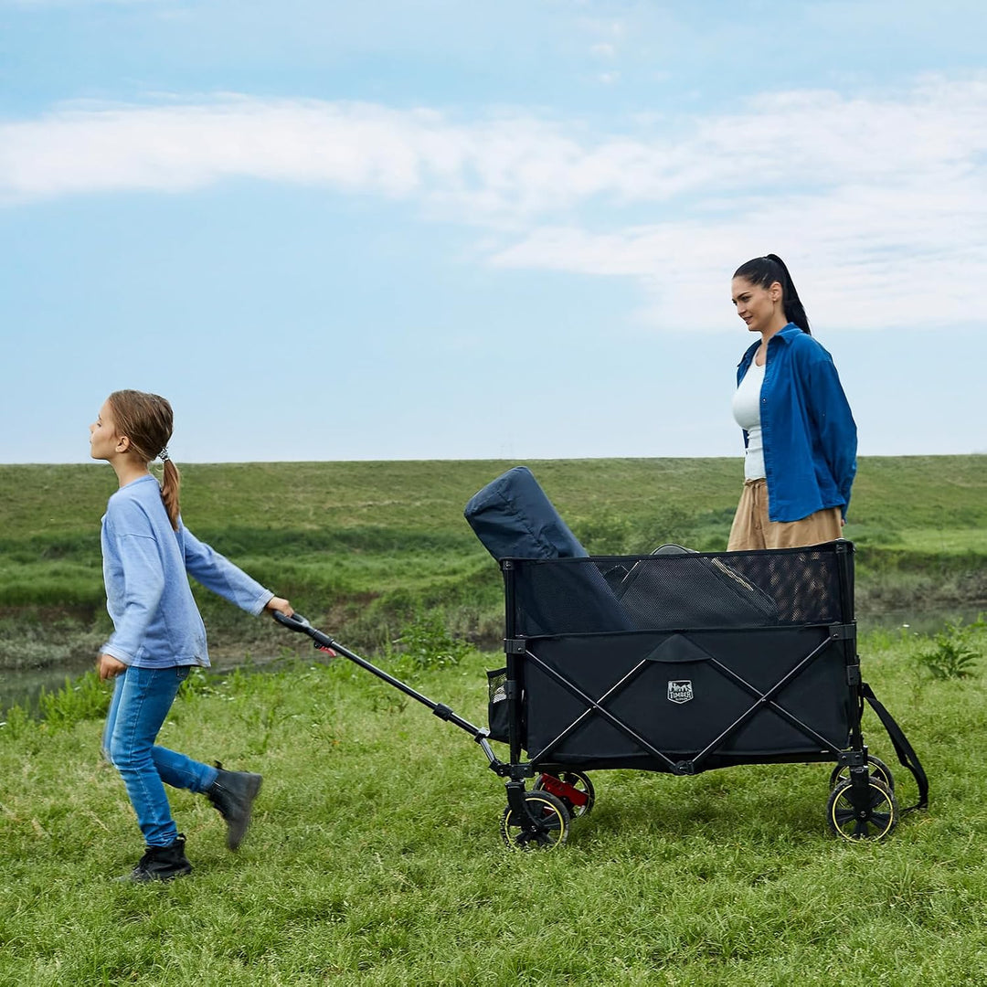 TIMBER RIDGE XXXL Bollerwagen Faltbar 225L mit Bremse Transportwagen Klappbar Einstellbare Kapazität