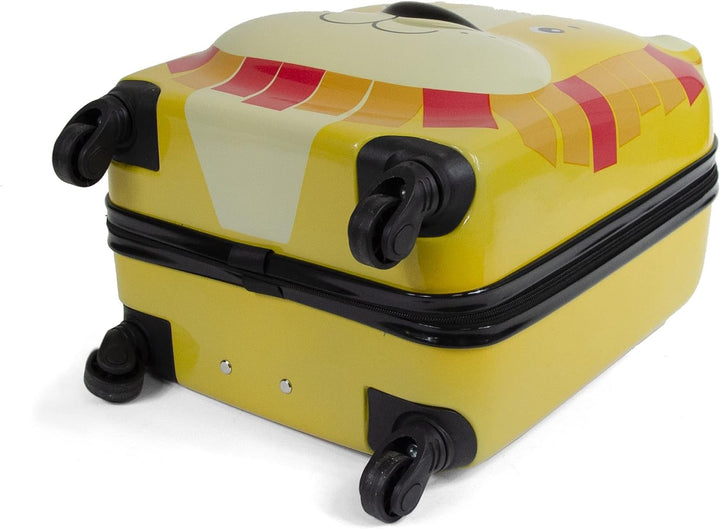 KINSTON Trolley-Koffer für Kinder | Gepäck mit Tiermotiven: Löwe gelb, Gelb und Orange, Koffer
