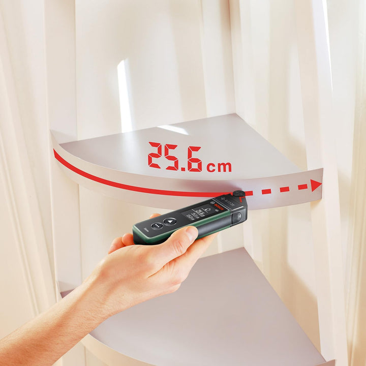 Bosch Laser-Entfernungsmesser Zamo der 4. Generation mit 3 Aufsätzen (einfaches und präzises Messen