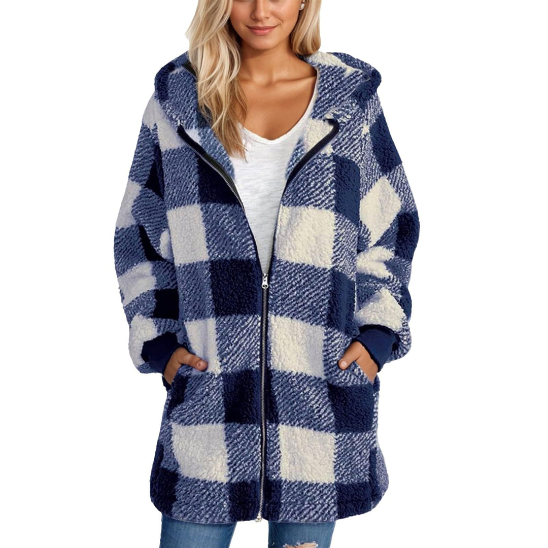 Ansenesna Fleecejacke Damen Mit Kapuze Flauschig Winterjacke Damen Warm Gefüttert Wintermantel Elega