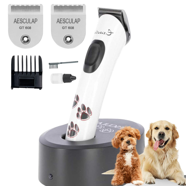 Agrarzone Edition Aesculap Exacta Hundeschermaschine weiss - Inklusive Ersatz Scherkopf - Pfotentrim