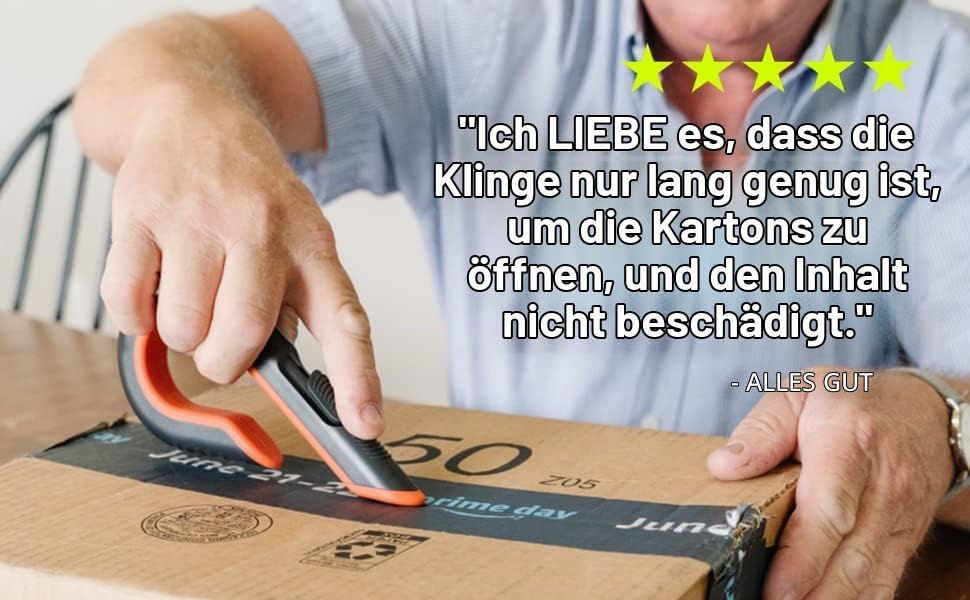Slice 10400 400 | Sicherheits-Kartonmesser - Safety Cutter | Keramik-Sicherheitsklinge, beidhändig n