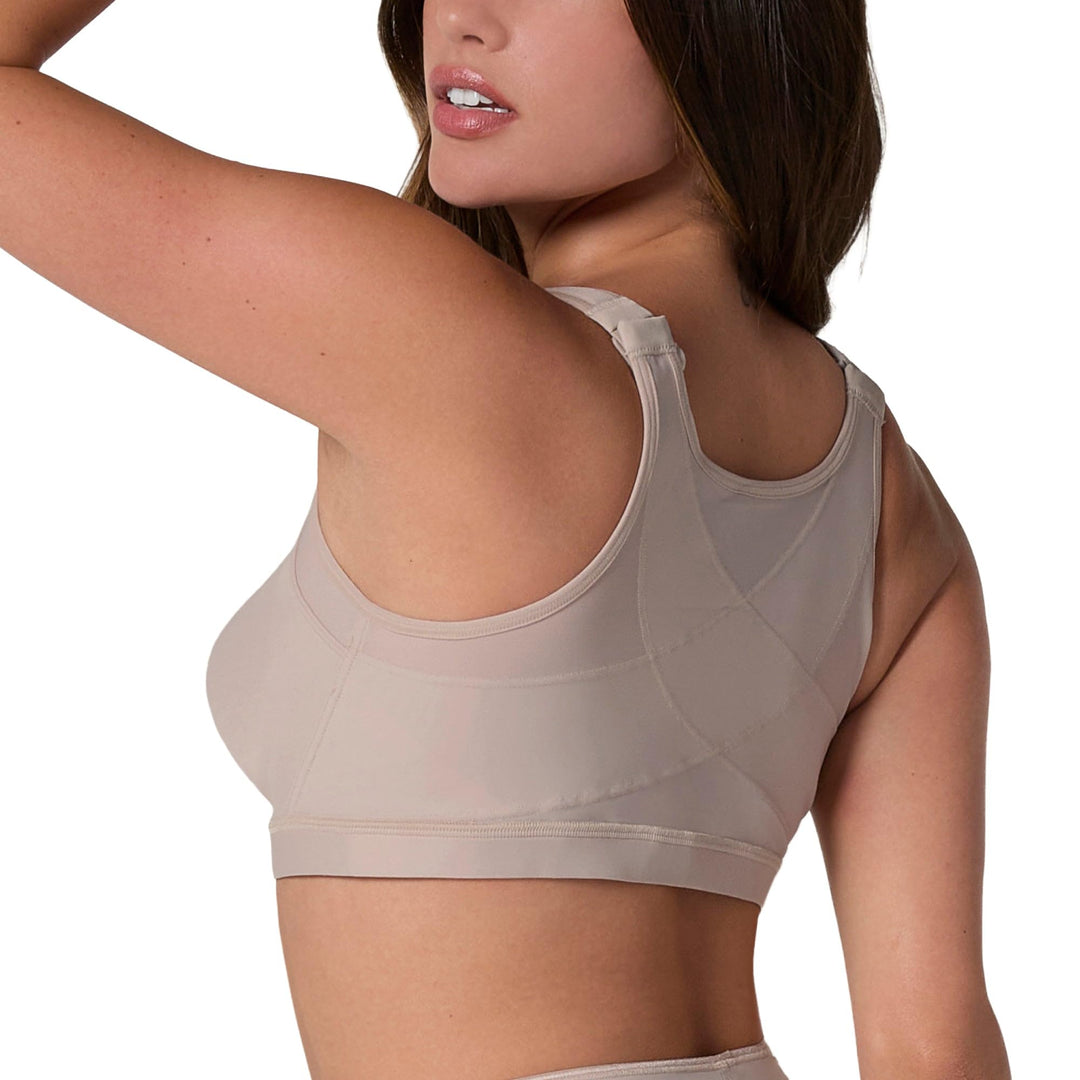 Leonisa Damen Haltungskorrektur BH, Sport BH mit Rücken Geradehalter Funktion 70B Beige, 70B Beige