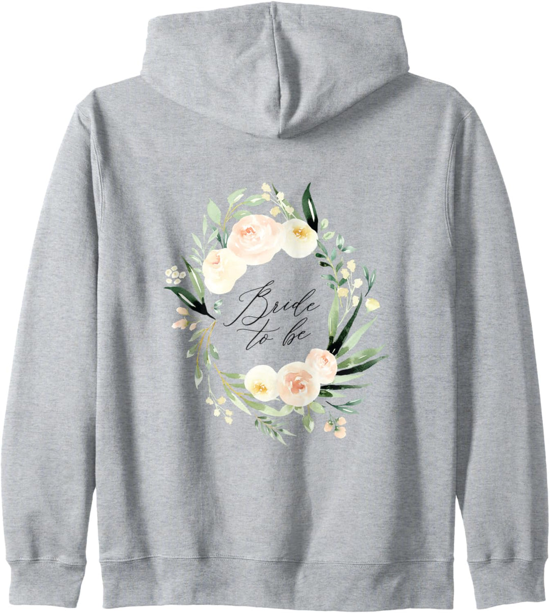 Bride-to-be wedding peach floral future mrs engagement Kapuzenjacke