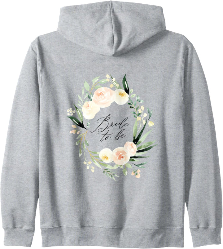 Bride-to-be wedding peach floral future mrs engagement Kapuzenjacke