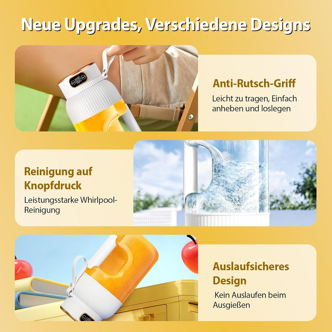 Fruchtsaftmaschine, Ice Cream-Maschine mit 1,2-Liter-Mischbehälter, eingebauter Batterie-Mixer mit 1