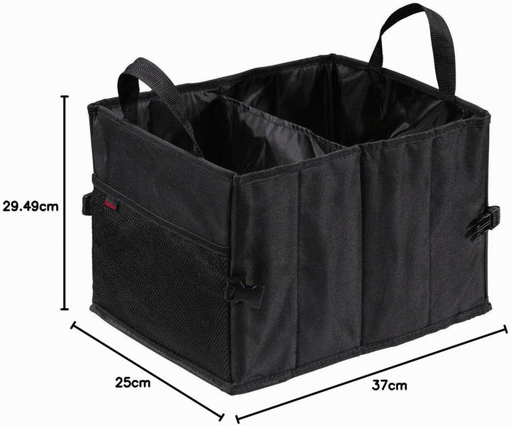 Hama Auto-Kofferraumtasche mit Klettbefestigung, faltbar, klein (37 x 29 x 25 cm) schwarz, klein