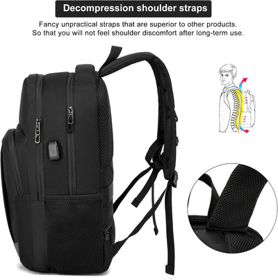 YIORMIOR Schulrucksack Jungen Mädchen Teenager, Rucksack Herren Damen Laptop Rucksack Daypacks für 1