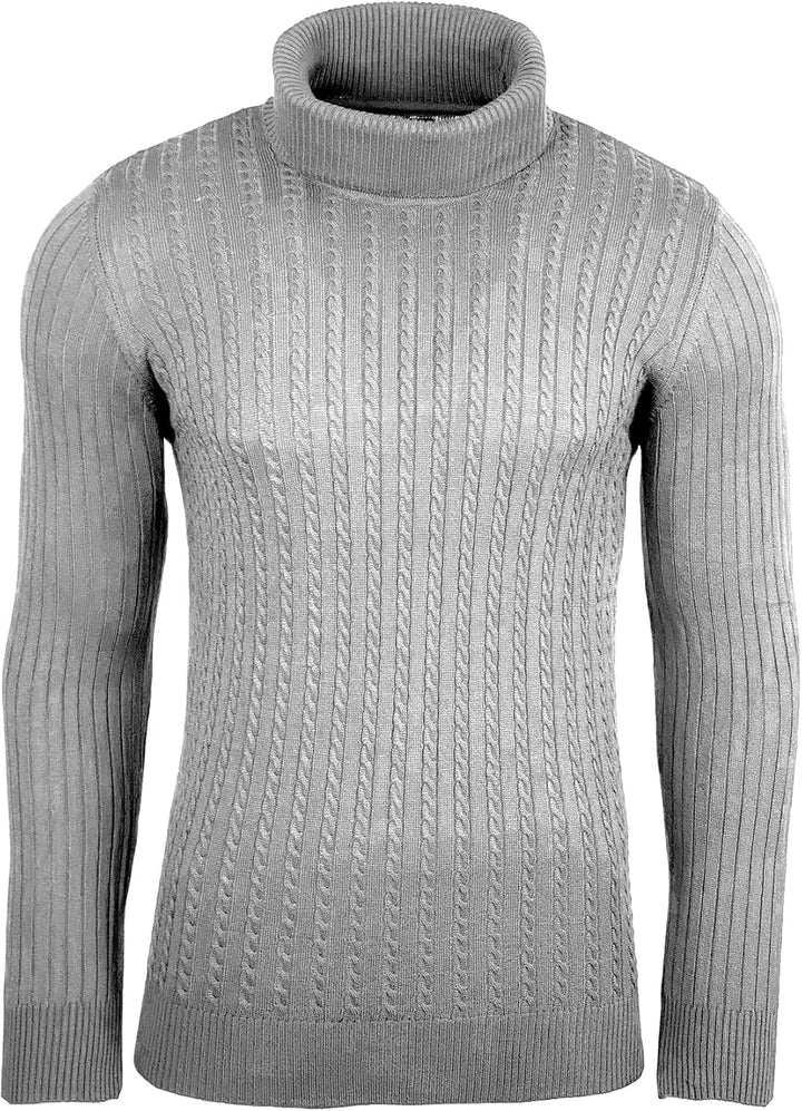 Baxboy Herren Rollkragen Pullover Langarmshirt Feinstrick Sweater Rollkragen Freizeit Slim fit Basic