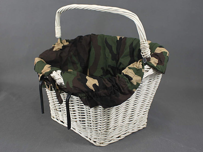 Wicker Basket for Bicycle - White, Bicycle Basket, Shopping Basket, Shopping Basket Tarnsaum, Tarnsa