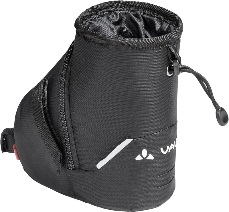 VAUDE 14302 Tool Drink, Satteltasche mit Flaschenhalterung Riemen, 18 cm, Black Schwarz, Schwarz